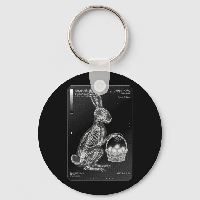 Radiology Nurse Radiologist Funny Easter Bunny Key Ring (Front)
