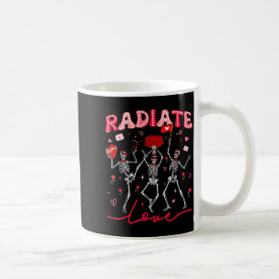Radiology Radiate Rad Tech Valentine Skeleton Hear Coffee Mug
