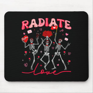 Radiology Radiate Rad Tech Valentine Skeleton Hear Mouse Pad
