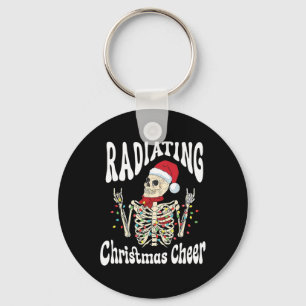 Radiology Radiating Christmas Cheer X-ray Rad Tech Key Ring