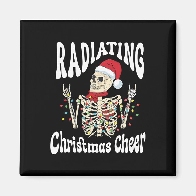 Radiology Radiating Christmas Cheer X-ray Rad Tech Magnet (Front)