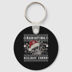 Radiology Radiating Holiday Cheer X-ray Skeleton C Key Ring