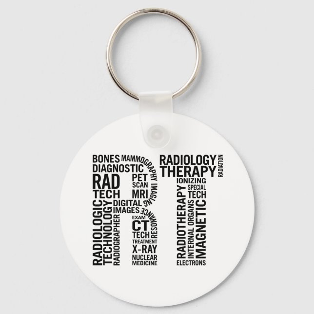 Radiology RT Rad Tech Key Ring (Front)