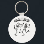 Radiology Skeleton Dance Vintage Humor Key Ring<br><div class="desc">This fun vintage-style design features two dancing skeletons beneath the word “Radiologie, ” blending medical humor with a retro, hand-drawn aesthetic. Inspired by classic anatomy and X-ray imagery, it’s perfect for radiologists, technicians, and medical students who enjoy a quirky, slightly spooky vibe. A unique design that adds personality with a...</div>