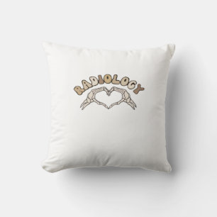 Radiology Skeleton Heart Hands Classic Cushion