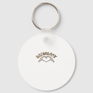 Radiology Skeleton Heart Hands Classic Key Ring