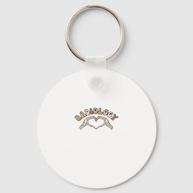 Radiology Skeleton Heart Hands Classic Key Ring (Front)