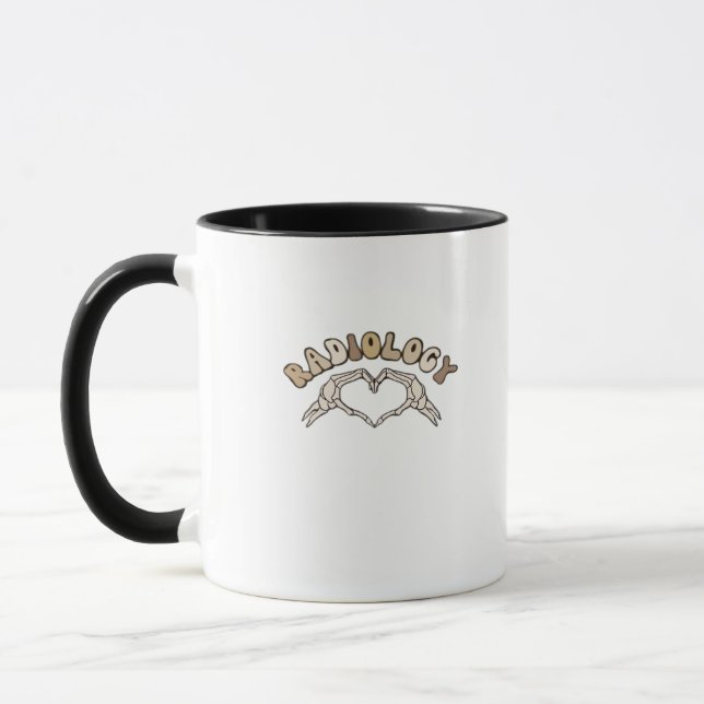 Radiology Skeleton Heart Hands Classic Mug (Left)
