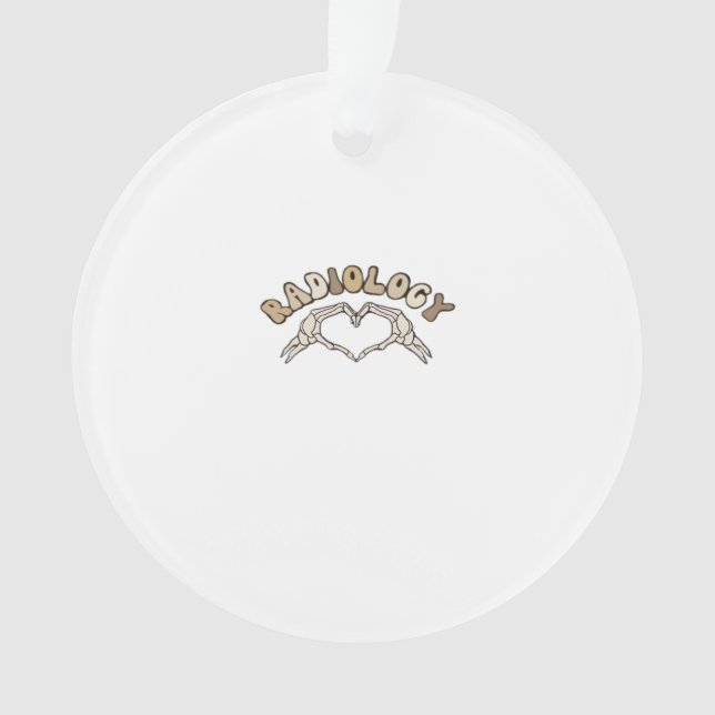 Radiology Skeleton Heart Hands Classic Ornament (Front)