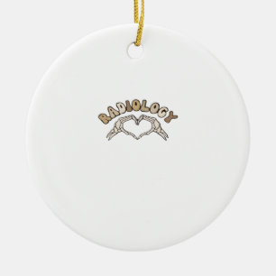 Radiology Skeleton Heart Hands Classic Style Ceramic Ornament