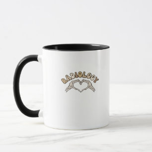 Radiology Skeleton Heart Hands Classic Style Mug