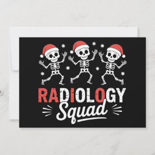 Radiology Squad Christmas Skeleton Rad Tech Xray Invitation