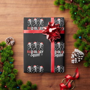 Radiology Squad Christmas Skeleton Rad Tech Xray Wrapping Paper