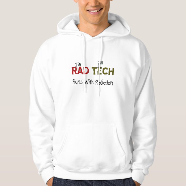 Radiology Tech Hoodie "Runs With Radiation" (Front)
