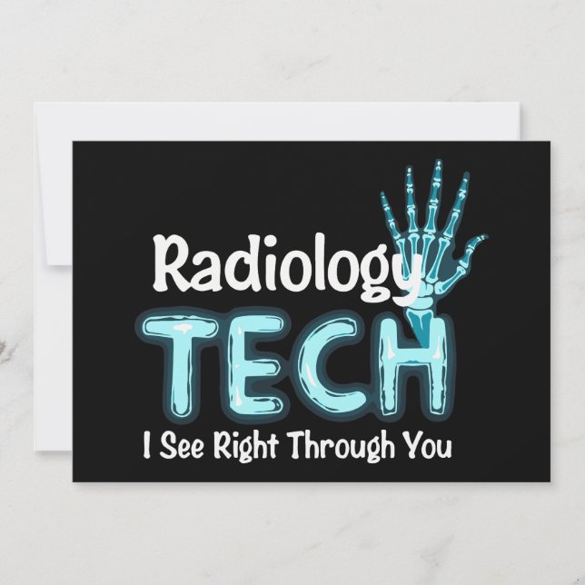 Radiology Tech Humour X Ray Invitation (Front)
