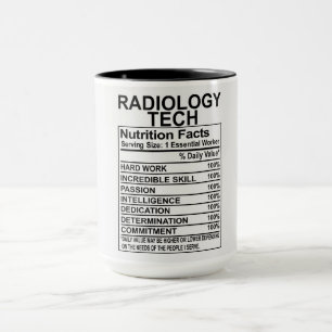 Radiology Tech Nutrition Facts Mug