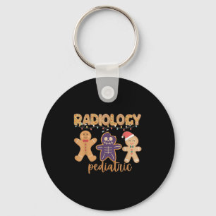Radiology Tech Paediatrics Christmas Gingerbread M Key Ring