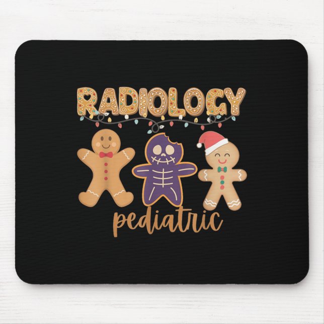 Radiology Tech Paediatrics Christmas Gingerbread M Mouse Pad (Front)