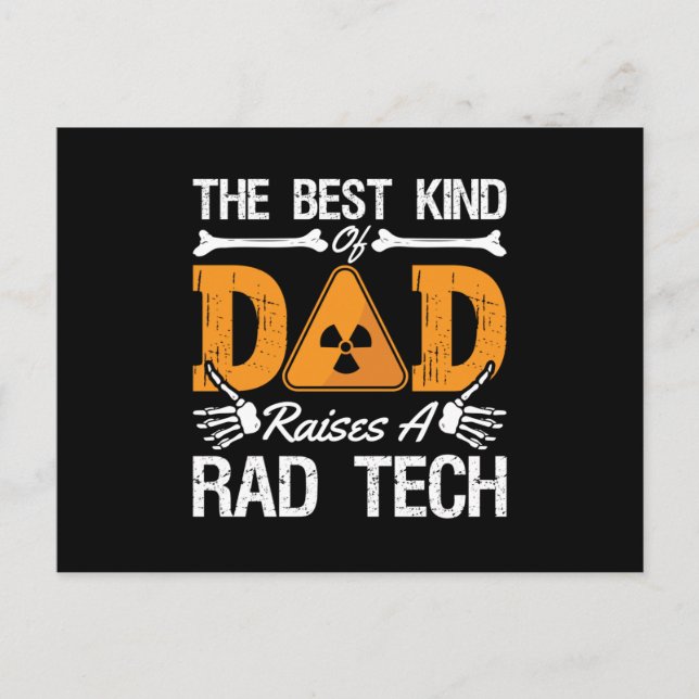 Radiology Tech Rad Tech The Best Kind Dad Xray Postcard (Front)