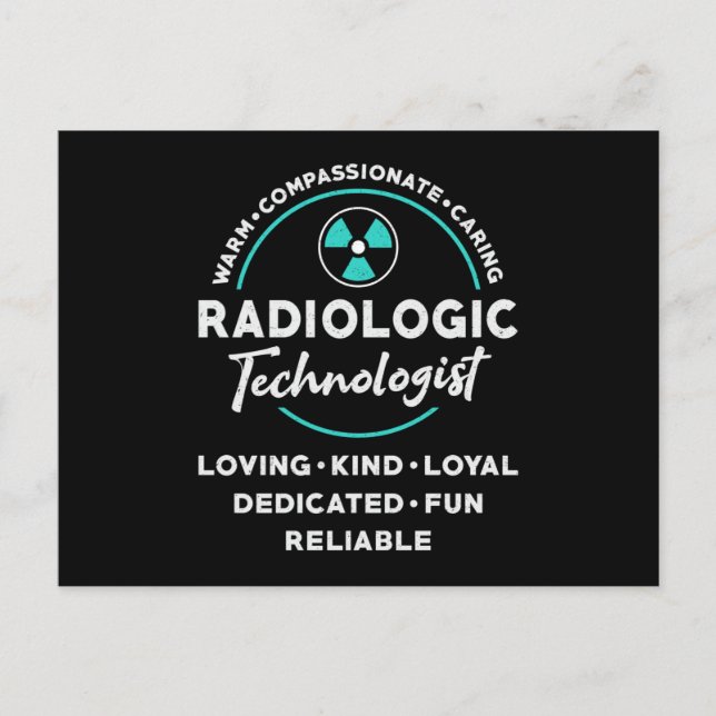 Radiology Tech Radiologic Technologist Xray Tech Postcard (Front)