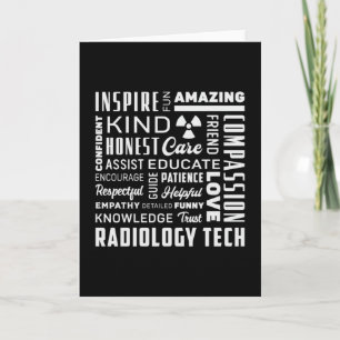 Radiology Tech Technologist Rad Tech X-Ray Techs Card