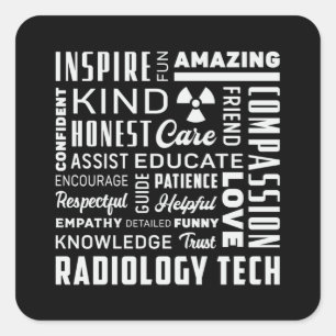 Radiology Tech Technologist Rad Tech X-Ray Techs Square Sticker