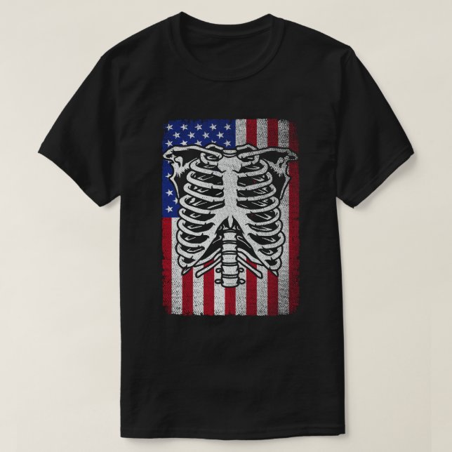 Radiology Tech USA American Flag Rad Tech  T-Shirt (Design Front)