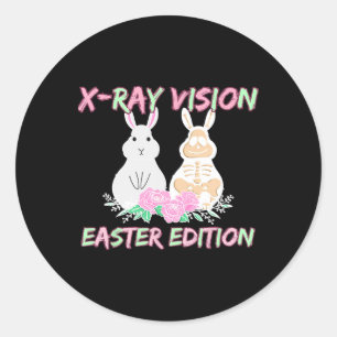 Radiology Tech Xray Vision Easter Edition Bunny Ea Classic Round Sticker