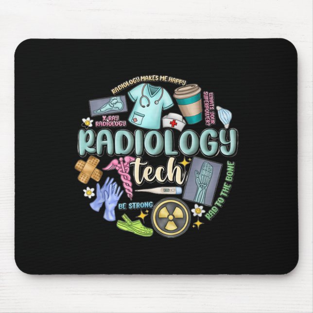 Radiology Technician Christmas Rad Tech X-ray Tech Mouse Pad (Front)