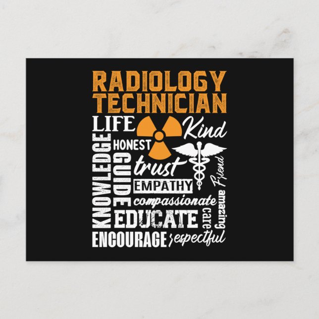 Radiology Technician Rad Tech Technologist Xray Postcard (Front)