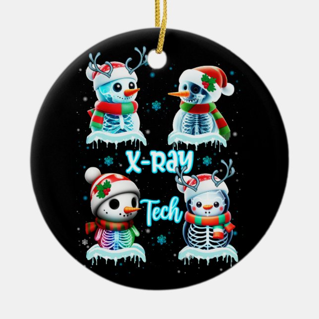 Radiology Technician X Ray Tech Funny Christmas Cu Ceramic Ornament (Front)