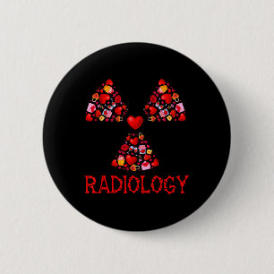 Radiology Valentine Hearts Cute Radiologist X-ray 6 Cm Round Badge
