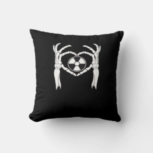 Radiology X-Ray Tech Heart Shaped Skeleton Hands D Cushion