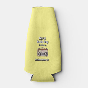 Radios Unite Us. World Radio Day (WRD). Bottle Cooler