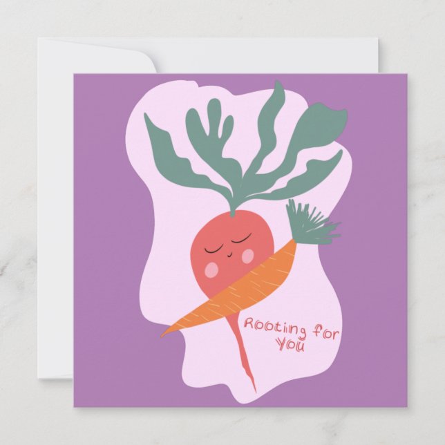 Radish and Carrot Get Well  Postcard (Front)