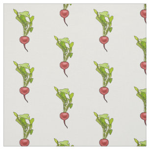 Radish cartoon illustration fabric