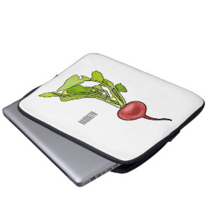 Radish cartoon illustration  laptop sleeve