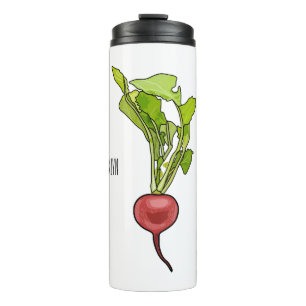 Radish cartoon illustration thermal tumbler