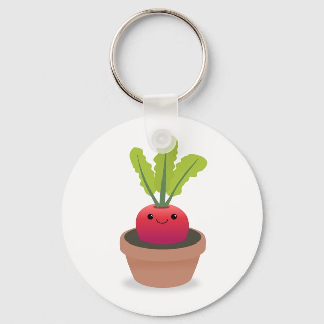 Radish Character Key Ring (Front)