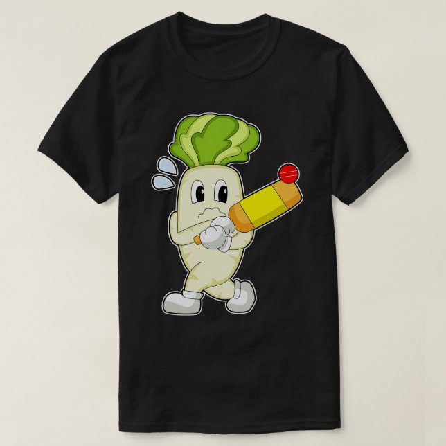 Radish Cricket Cricket bat T-Shirt (Design Front)