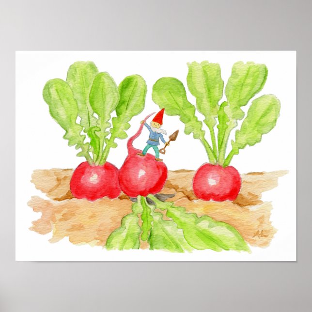 Radish Gnome art print (Front)