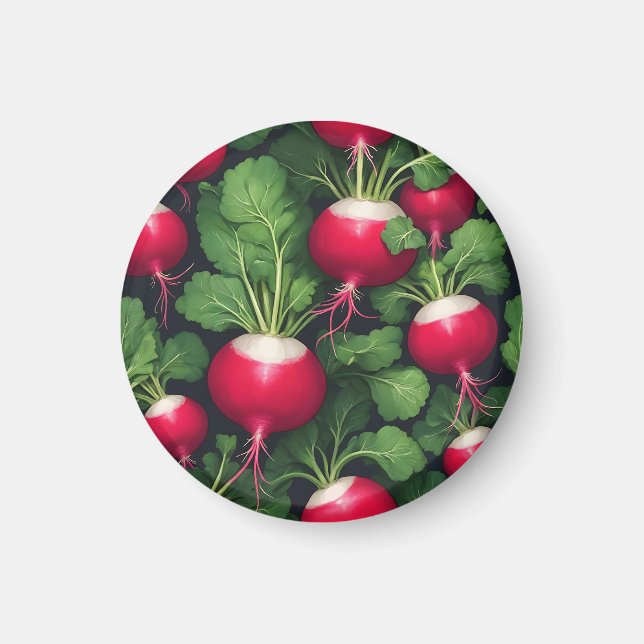 Radish Pattern Fresh Vegetable Magnet (Front)