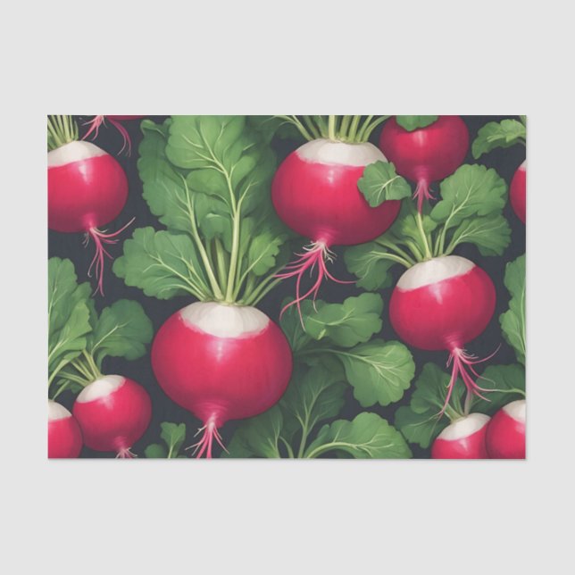 Radish Pattern Fresh Vegetable Tissue Paper (Front)