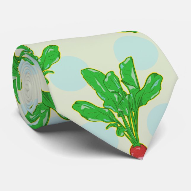 Radish Pattern Polka dots Tie (Rolled)