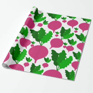 Radish vegetable pattern wrapping paper