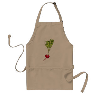 Radish vegetable watercolour illustration art standard apron