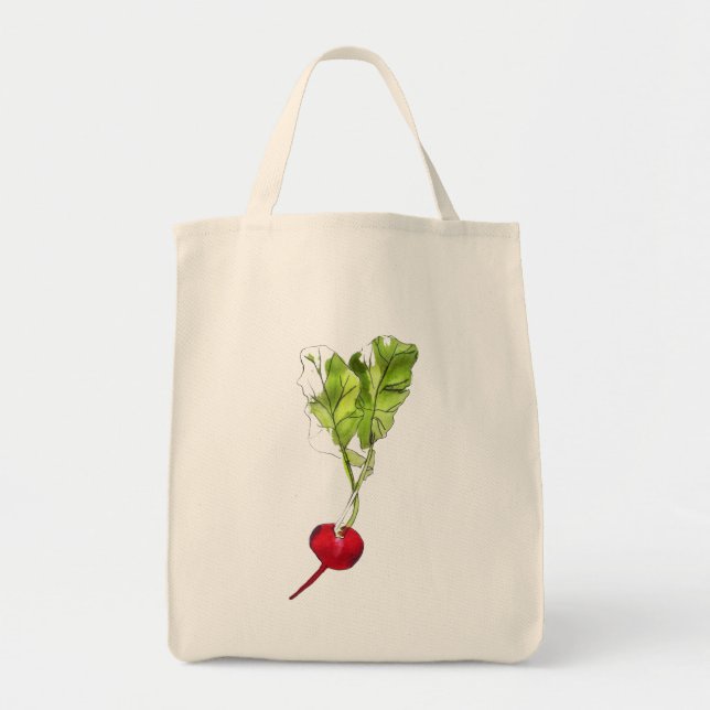 Radish vegetable watercolour illustration art tote bag (Front)
