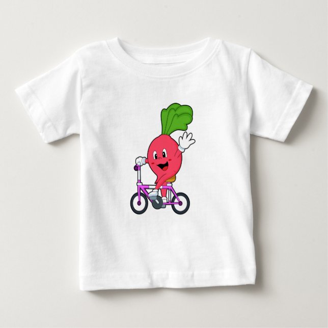 Radish with Bicycle Baby T-Shirt (Front)