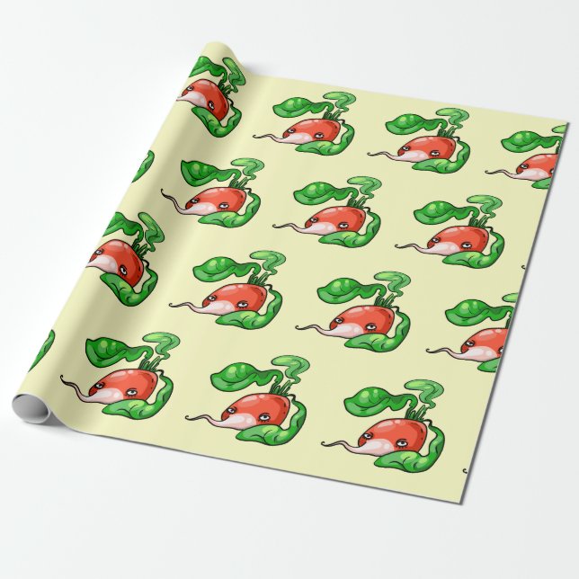 radish wrapping paper (Unrolled)