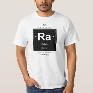 Radium Chemical Element t-shirt with vintage badge